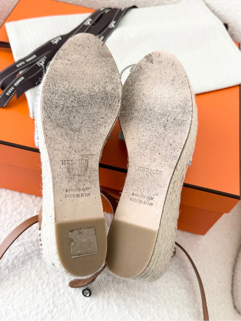 Hermès Tipoli Denim Espadrilles - EU38 - Picture 16 of 16